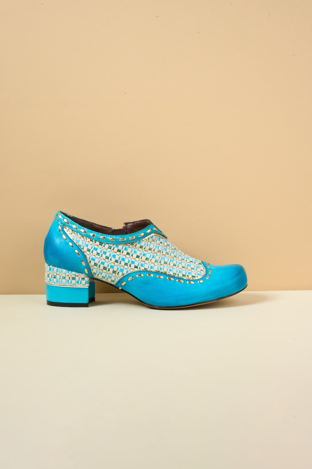 Vicconfy | Aliene Jacquard Leather Pump Booties