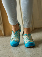 Vicconfy | Aliene Jacquard Leather Pump Booties