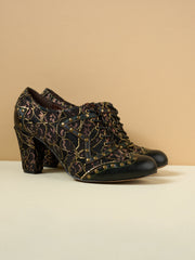 Vicconfy | Jingle My Way Stud Embellished Jacquard Oxford