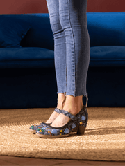 Vicconfy | GEORGINA FLORAL LEATHER PUMP