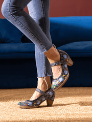 Vicconfy | GEORGINA FLORAL LEATHER PUMP