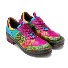 Vicconfy | Pink Your Eye Floral Leather Oxford