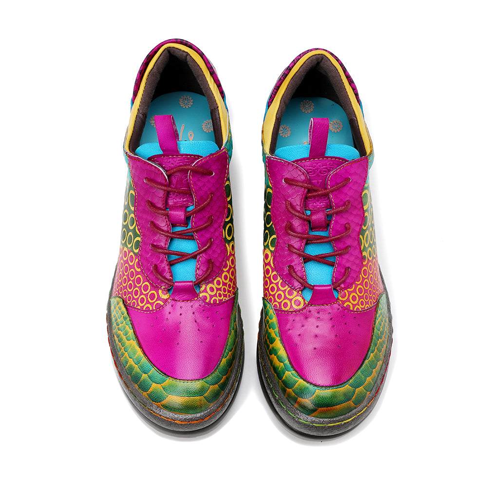 Vicconfy | Pink Your Eye Floral Leather Oxford