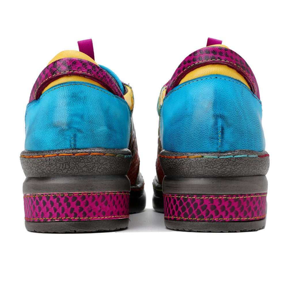 Vicconfy | Pink Your Eye Floral Leather Oxford
