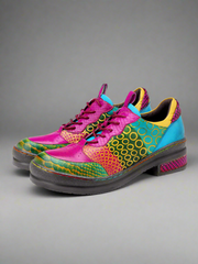 Vicconfy | Pink Your Eye Floral Leather Oxford